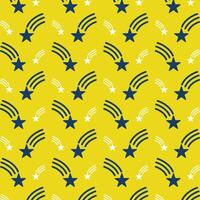 Falling Star Icon repeating trendy pattern colorful vector illustration yellow background