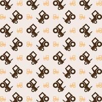 Tractor icon repeating trendy pattern beautiful vector illustration light background