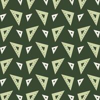 Set Square icon repeating trendy pattern beautiful green vector illustration background