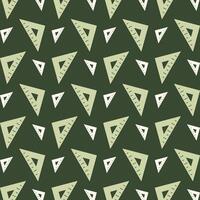 Set Square icon repeating trendy pattern beautiful green vector illustration background