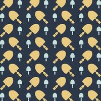 Trowel icon repeating yellow trendy pattern colorful vector illustration background