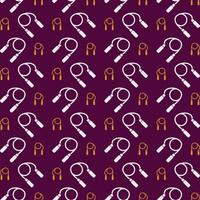 Jumping Rope Icon Vector Illustration repeating trendy cute pattern colorful red background