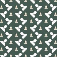 Avatar icon Vector Illustration repeating trendy cute pattern colorful green background