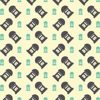 Postbox trendy pattern design beautiful repeating vector illustration background