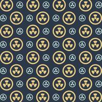 Radio Active Road Sign repeating yellow trendy pattern colorful vector illustration