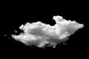 White clouds isolated on black background, clounds set on black. Sky design element. Brush photo