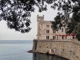 Castle by the sea in Italy. photo