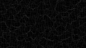 abstrakt polygonal geometrisch Oberfläche Schleife von geometrisch Aquarien auf schwarz Hintergrund. Animation von ziehen um Weiß Quadrate auf schwarz Hintergrund video