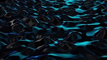 Black liquid oil or ferrofluid surface, abstract looping shape, Oil Liquid splash on black background, Dark Paint Splash Spinning flow. Animation of waves and ripples in black oil video