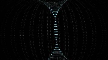 antecedentes con concéntrico anillos Moviente. animación de radio ola, Radar o sonar. hipnótico gráfico efecto.movimiento dentro túnel. oscuro negro resumen fluido anillo circulo movimiento diseño video