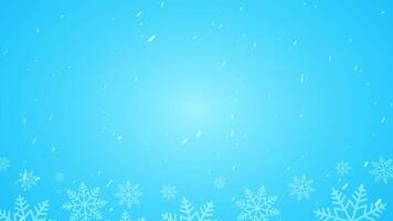 Christmas snowflake frame motion graphics with lights and particles on blue background. Winter frame concept, Christmas, New Year, holiday. video