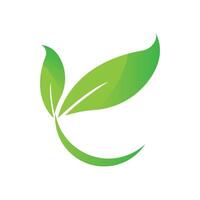 leaf ecology nature element vector icon