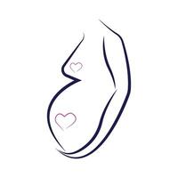 beauty pregnant women vector icon template