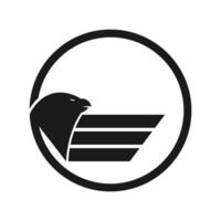 Diseño de icono de vector de plantilla de logotipo de ala de halcón