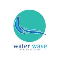 Water wave Logo Template vector