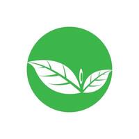 leaf ecology nature element vector icon