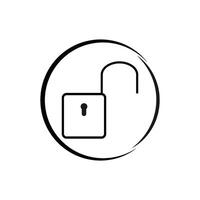 Lock silhouette vector icon