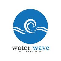 Water wave Logo Template vector