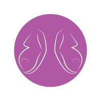 beauty pregnant women vector icon template