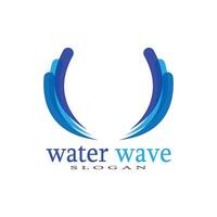 Water wave Logo Template vector