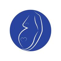 beauty pregnant women vector icon template