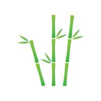 bambú con verde hoja vector