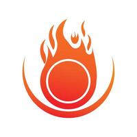 plantilla de logotipo de llama de fuego icono vectorial concepto de logotipo de petróleo, gas y energía vector