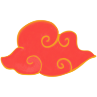 Golden cloud element for chinese new year decorations png