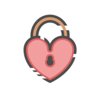 padlock love asset graphic png