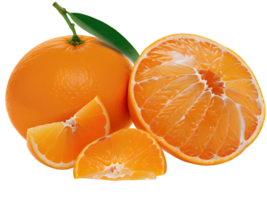 AI generated orange fresh fruit png