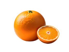 AI generated orange fresh fruit png