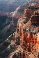 AI generated the bright colors of the Arizona gorge. sandstone cliffs in the Grand Canyon. USA. Arizona photo