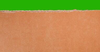 Green screen cardboard texture background. Old vintage brown paper box surface. photo