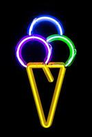 Neon sign for ice cream photo