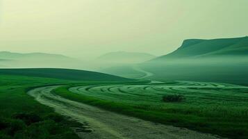 ai generado foto brillante popular naturaleza paisaje, minimalismo estilo ai generado