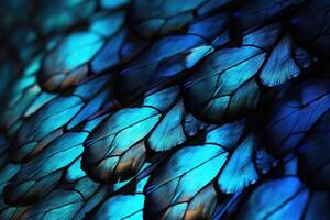 AI generated Morpho butterfly wing structure overview photo