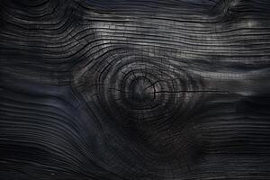 AI generated Dark wood texture with old natural pattern photo