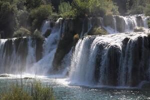 punto de referencia imágenes ese fueron tomado en krna nacional parque en Croacia alrededor el final de el verano 2023 foto