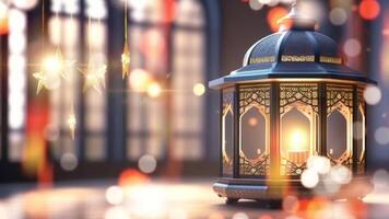 AI generated Animated Ramadhan Lantern Background Loop video