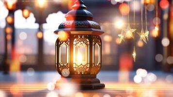 AI generated Animated Ramadhan Lantern Background Loop video