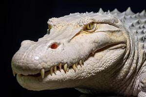 AI generated Albino saltwater crocodile Striking lack of pigmentation. photo