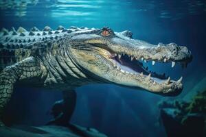 AI generated Largest crocodile Saltwater crocodile. photo