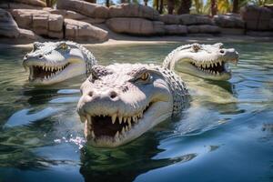 AI generated Dubai Crocodile Park showcases highquality photos. photo