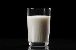 AI generated Milk in a glass photo