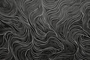 ai generado negro lino tinta escanear con linograbado textura en blanco papel. foto