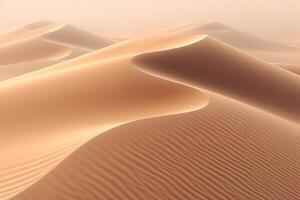 AI generated sand twirling pattern on desert sand dunes photo