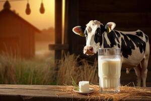 Milk Hay Cow Table Meadow photo