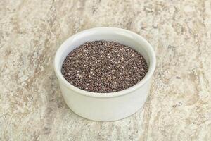 Chia seeds in the bowl photo