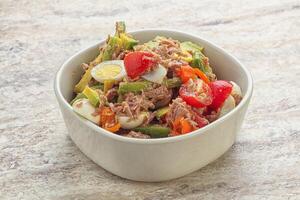 Salad with tuna and avocado photo