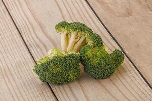 Raw ripe green broccoli cabbage photo